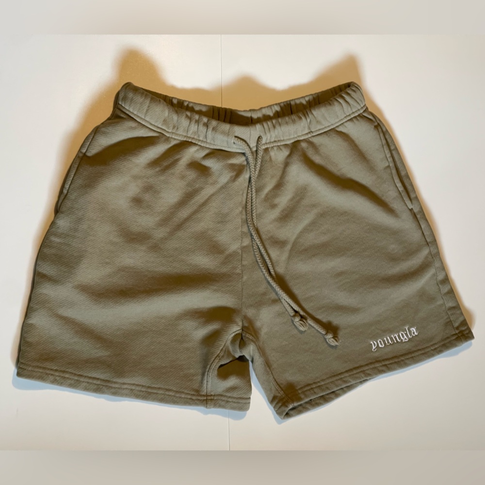 YoungLA Khaki Terry Cloth Shorts